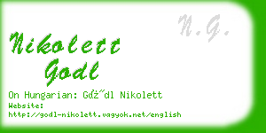 nikolett godl business card